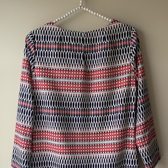 J. Crew Long Sleeve Patterned Shift Dress 0 - Picture 4 of 7